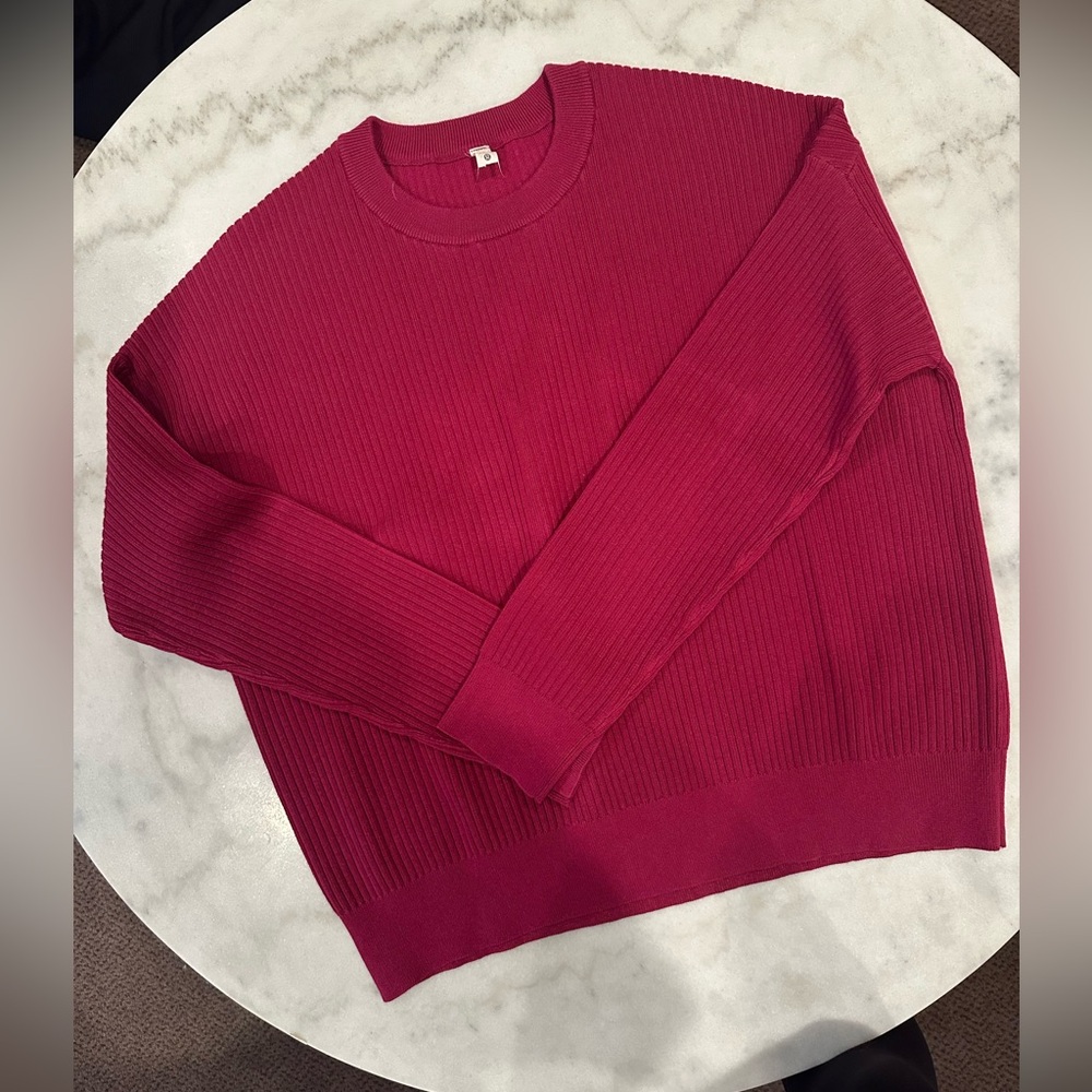 Lululemon Cotton-Blend Ribbed Sweater Wild Berry / Ripened Raspberry - Picture 5 of 8